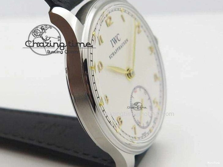 MIROTIME 0417 Sustainable Portuguese IW545408 White Dial ZF 1:1 Best Edition On Dark Blue Leather Strap 7335